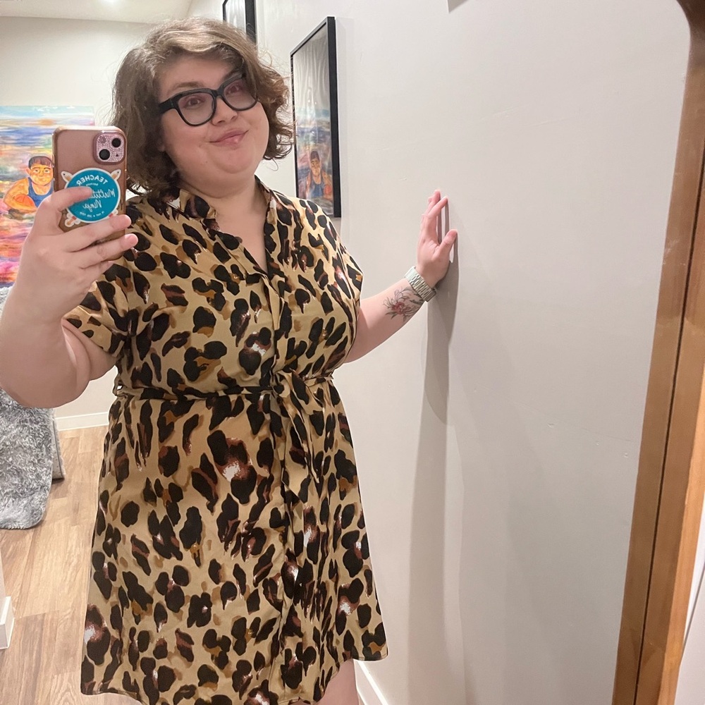 SHEIN Animal Print Mini Dress
